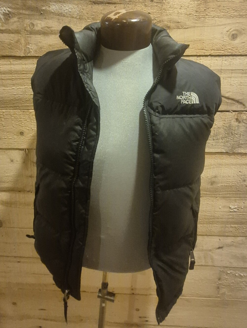 The North Face Black Quilted Down Vest - 600 Series, Sleeveless Insulated Layer